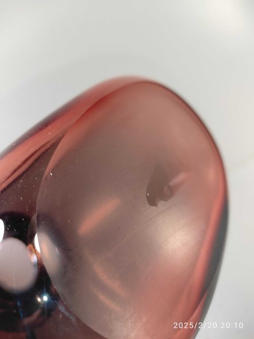 Wazon z kołnierzem butla Tarnowiec rubinowo-szary Szkło PRL