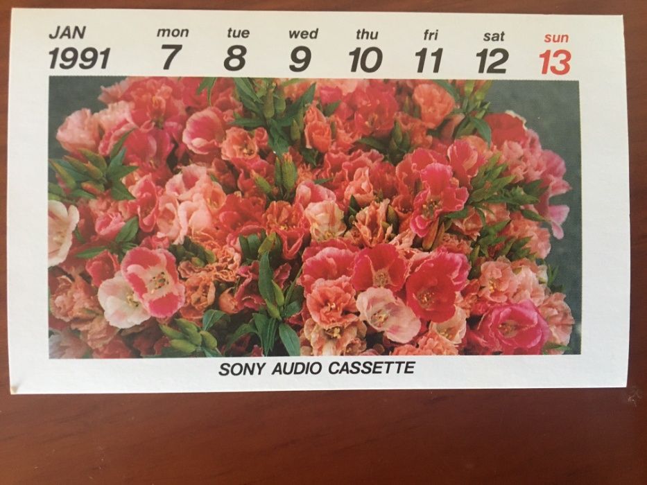 Coleção completa 53 Calendários Sony em cassete ano 1981