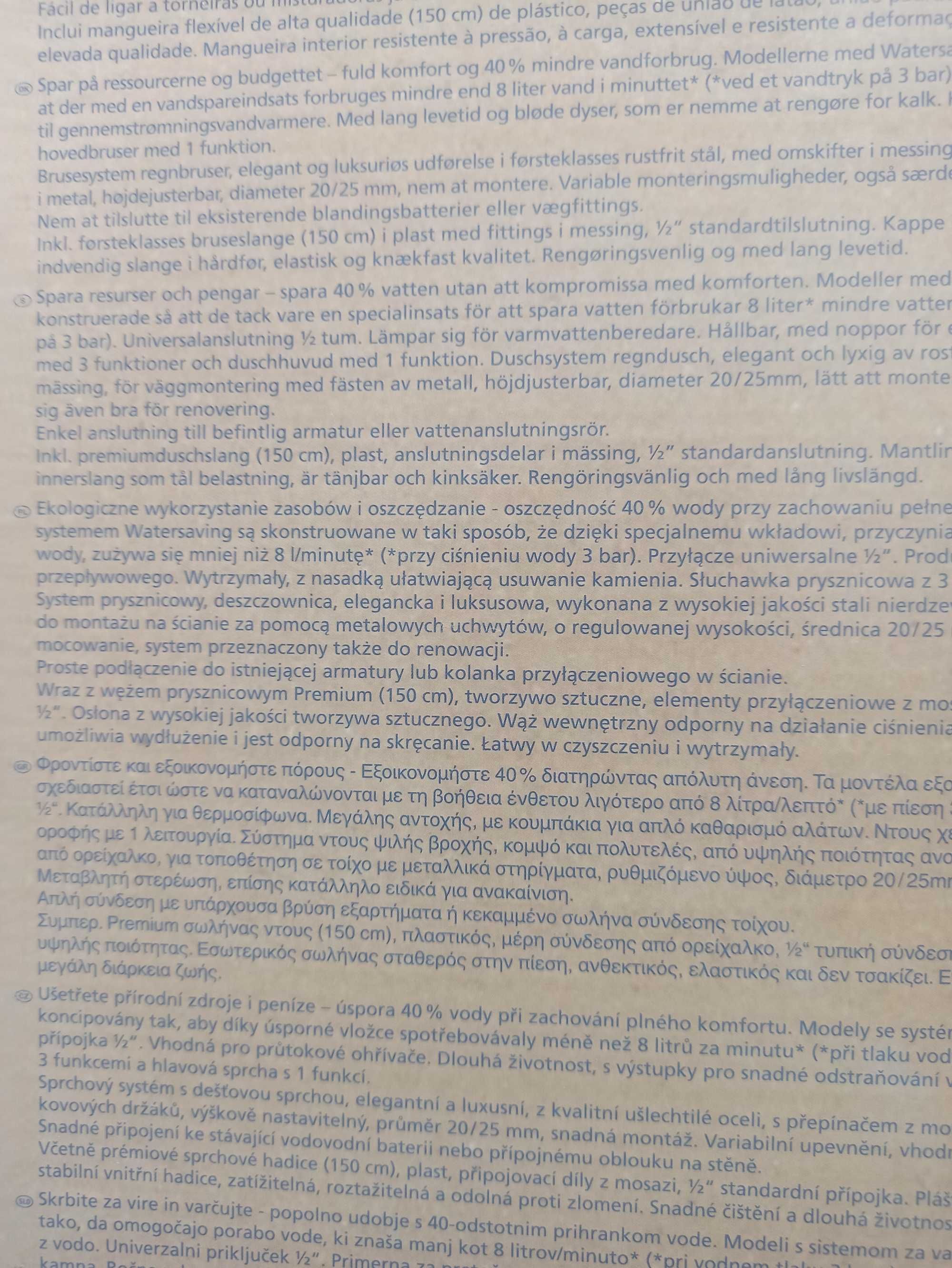 Zestaw prysznicowy Nowy