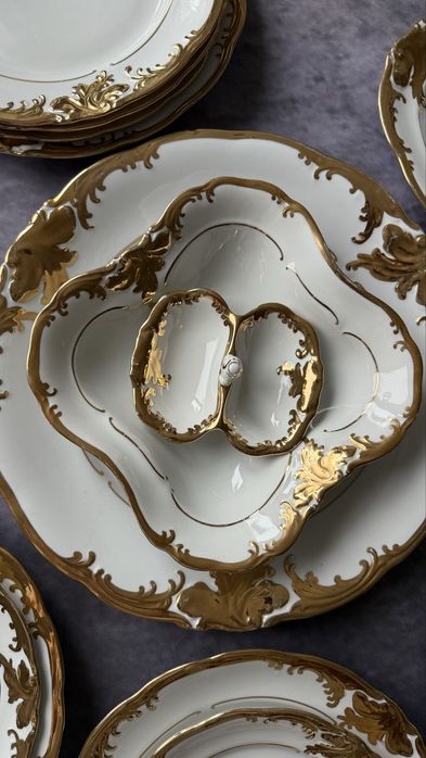 Вінтажний столовий сервіз Wałbrzych Barok, Польща, 27 предметів