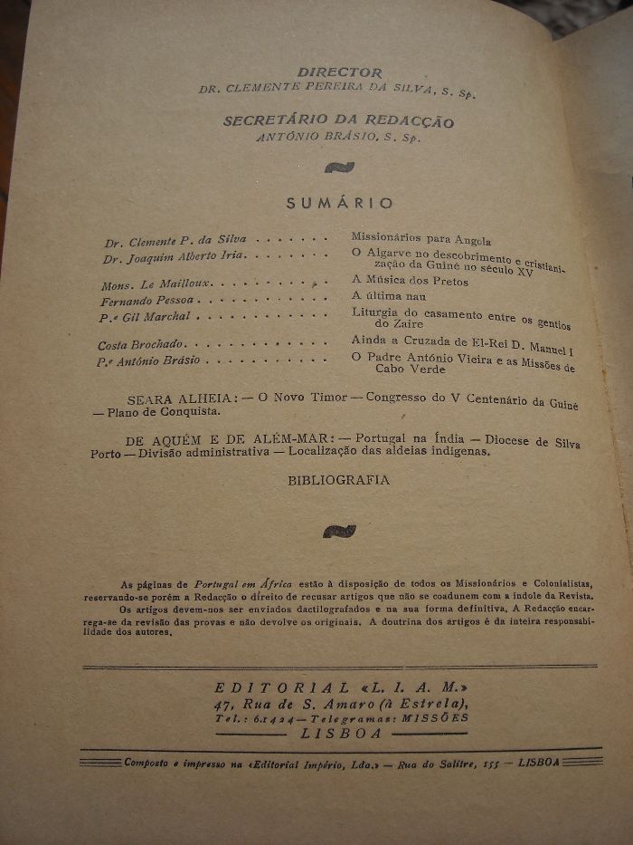 Fasciculos Portugal em Africa - anos 40 - bom estado