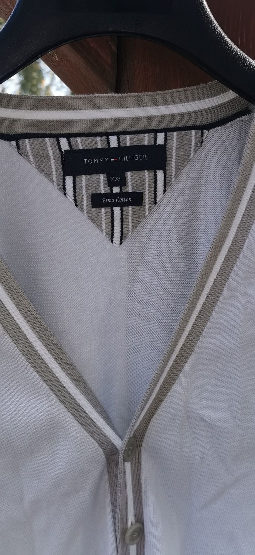 Męski Sweter jasnoniebieski Tommy Hilfiger XXL 100%bawelna