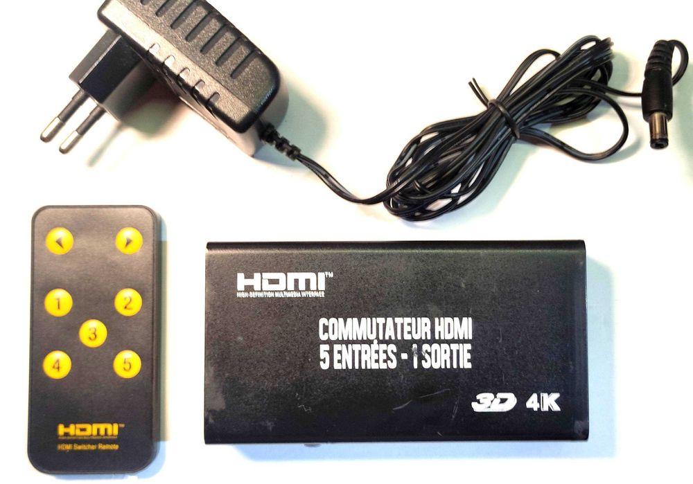 Comutador Switch HDMI 5 para 1 4K 3D