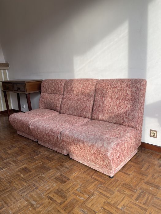 Sofá modular rosa