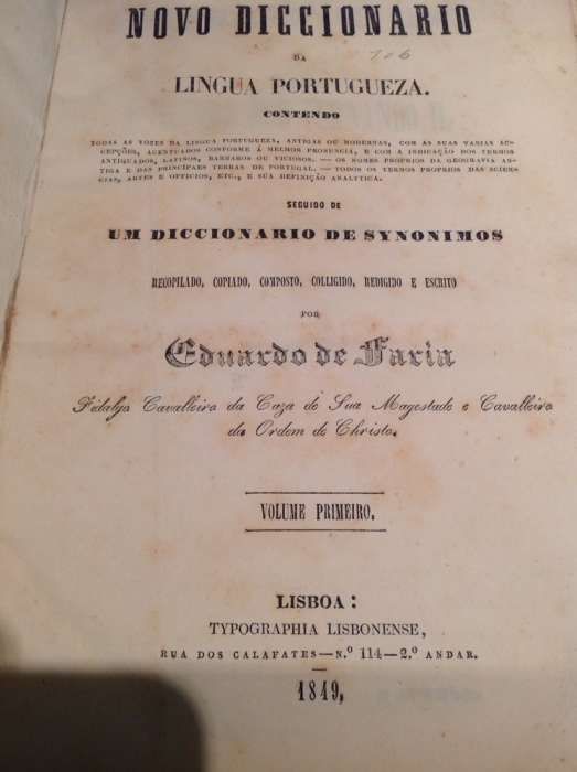 Lote 3 Dicionários muito antigos,1849/1925,de 180 anos