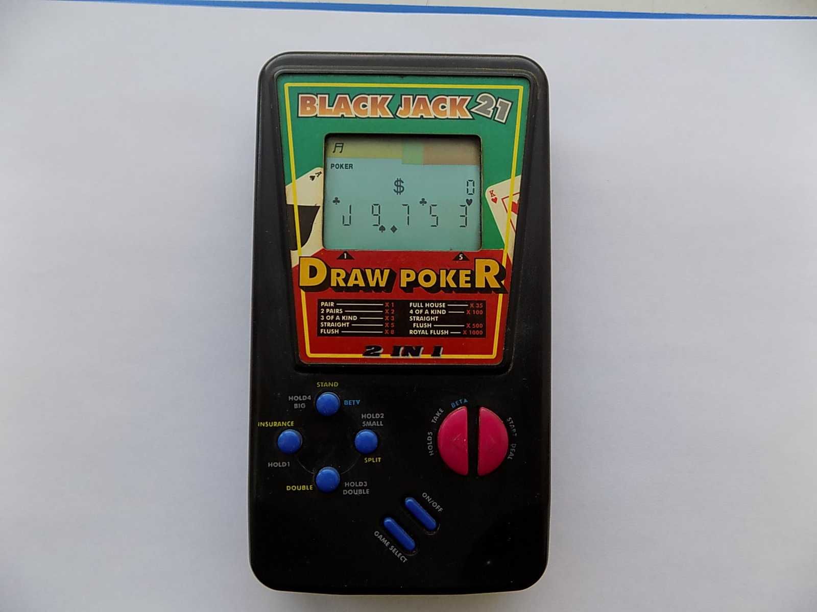 Электронная игра Black Jack 21 and Draw Poker 2 in1
