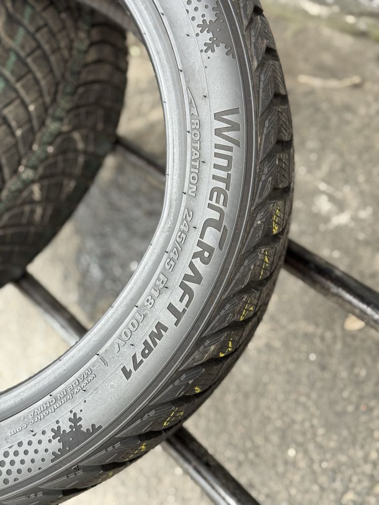 Топова шина‼️Kumho WinterCraft 100V 245/45 r18 8мм 2022рік