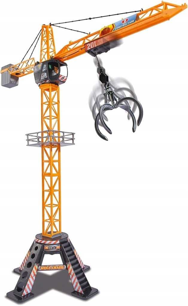 Dickie Toys Mega Crane sterowany Dźwig elektryczny 120 cm BRAKI