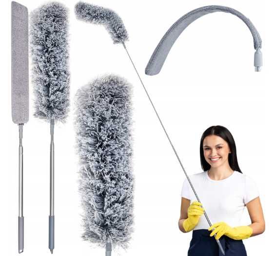 Szczotka do Kurzu Miotełka Teleskopowa Długa 250 cm 2 Końcówki