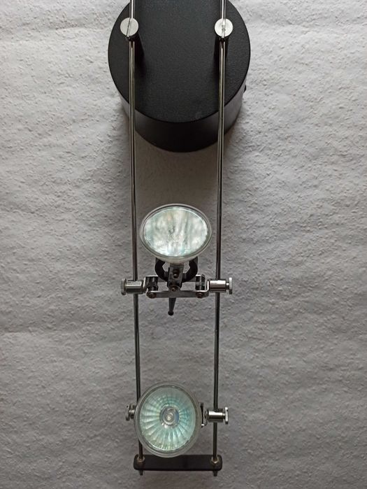 Lampa sufitowa żyrandol 4 x halogen srebro- czarny - Ikea