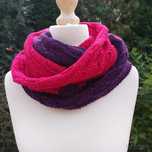 Dwukolorowy komin, otulacz ręcznie robiony handmade