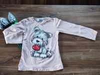 Morelowa bluzka bluzeczka piesek Atabay kids r. 6-7