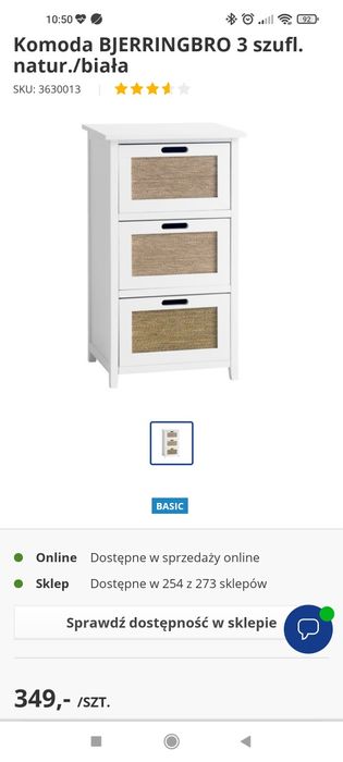 Szafka z szufladami jysk