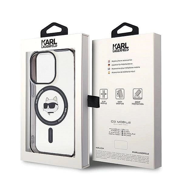 Etui Karl Lagerfeld IML Choupette's Head MagSafe na iPhone 15 Pro - pr