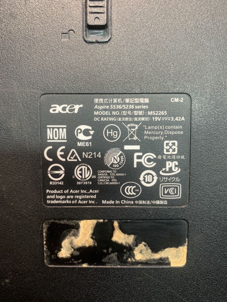 Разборка ноутбук Acer, Macbook на запчасти б/у