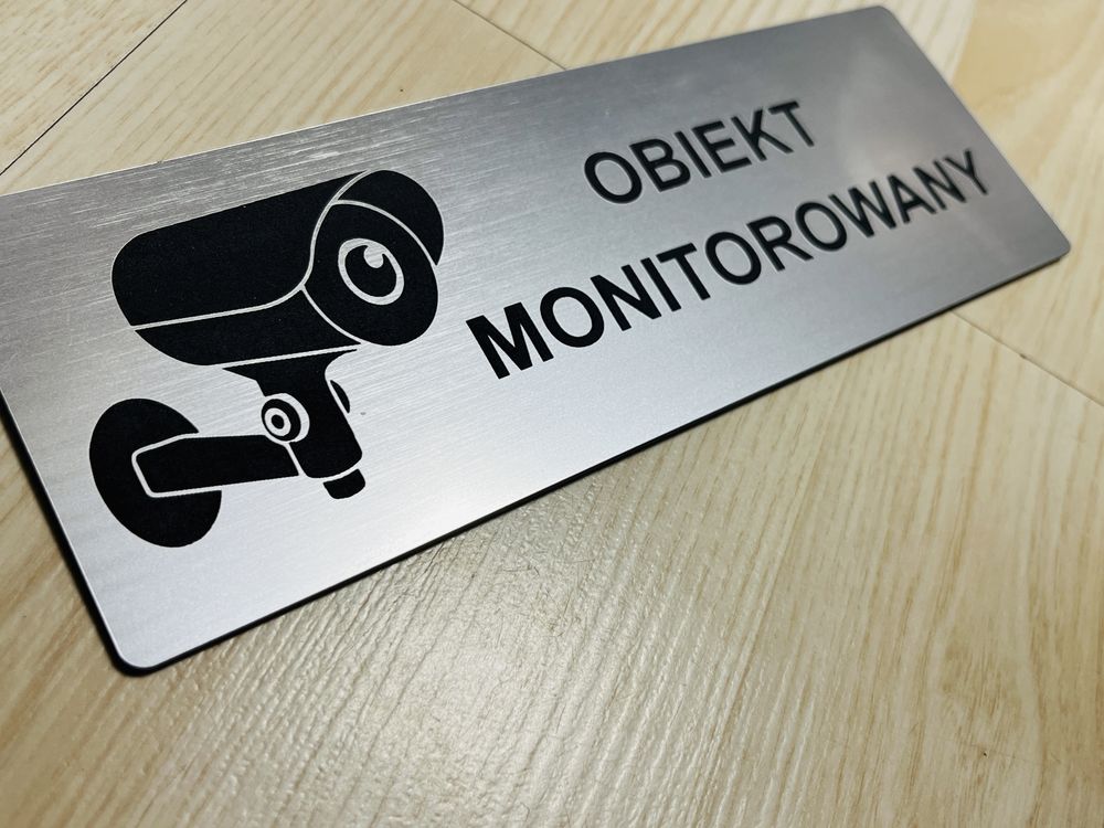 Tabliczka ostrzegawcza obiekt monitorowany