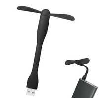 Портативний гнучкий USB міні-вентилятор для ноутбука чорний