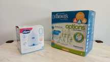 [c/oferta)Aquecedor biberões Chicco + Biberões Anticólicas Dr Browns