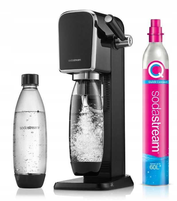 Saturator Sodastream ART Czarny + Nabój z gazem CO2 + 1x Butelka
