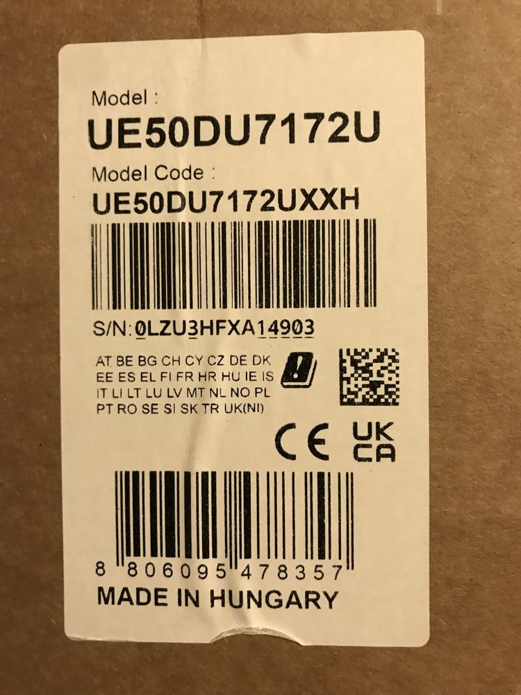 50ʼʼSamsung DU7172U 4К Смарт Т2 Гарантія 12 міс