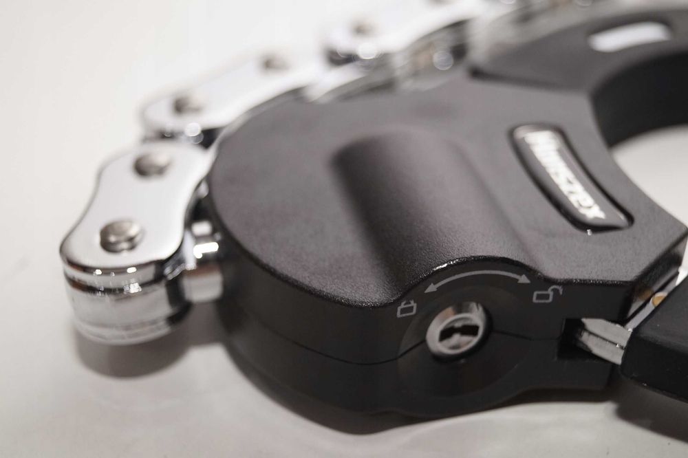 Zabezpieczenie rowerowe KŁÓDKA antykradzieżowa koła HONSZEX BLOKADA