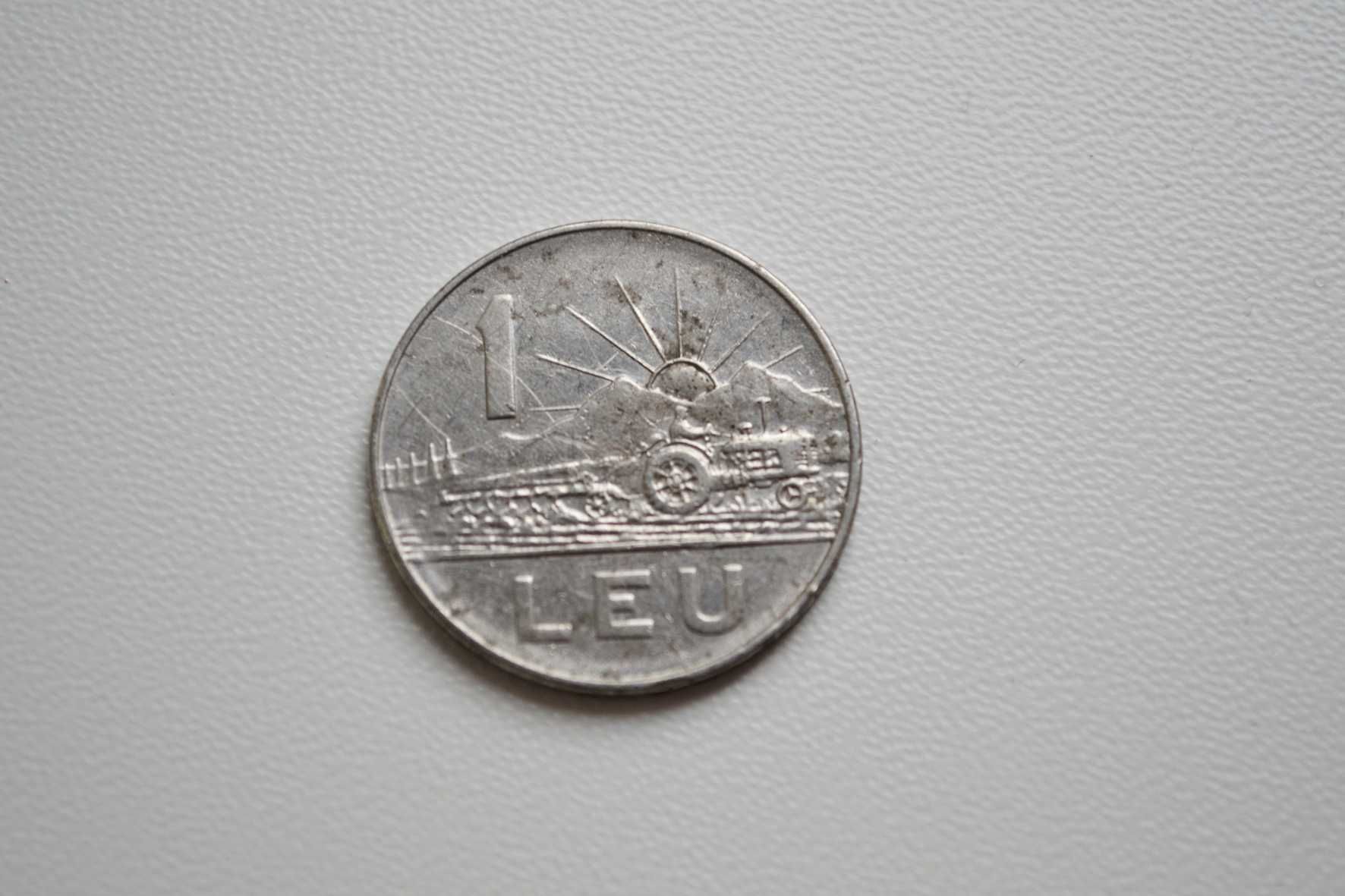 Монета 1 LEU лей 1966 год Romania Румыния  редкая