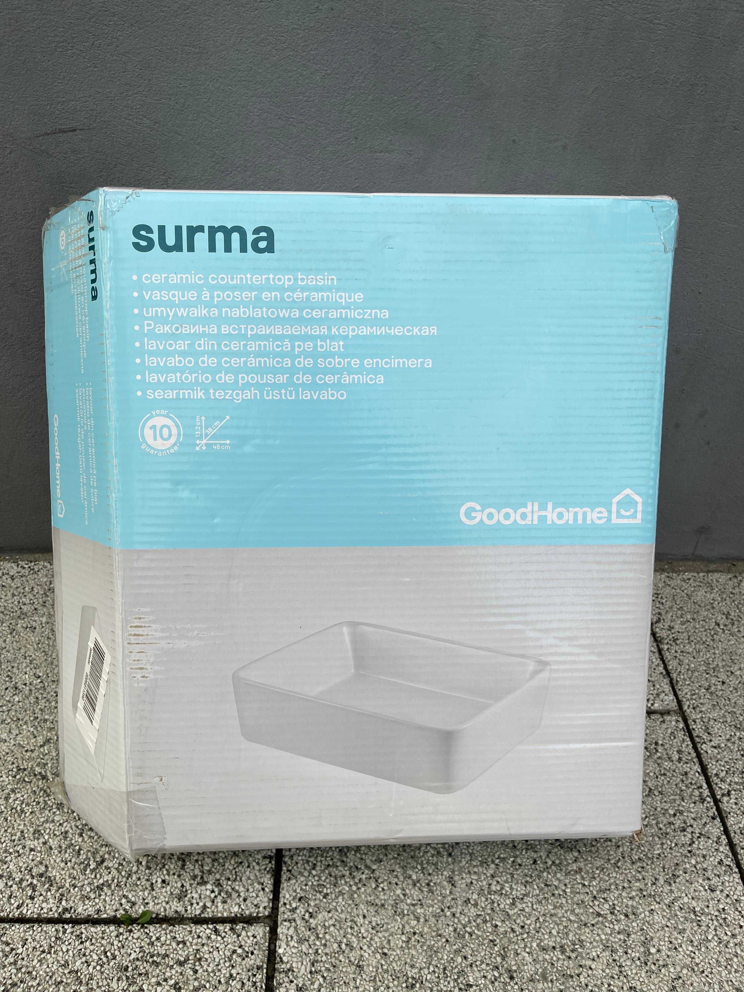 Umywalka nablatowa ceramiczna Good Home Surma 48x38 cm biała (Castor.)