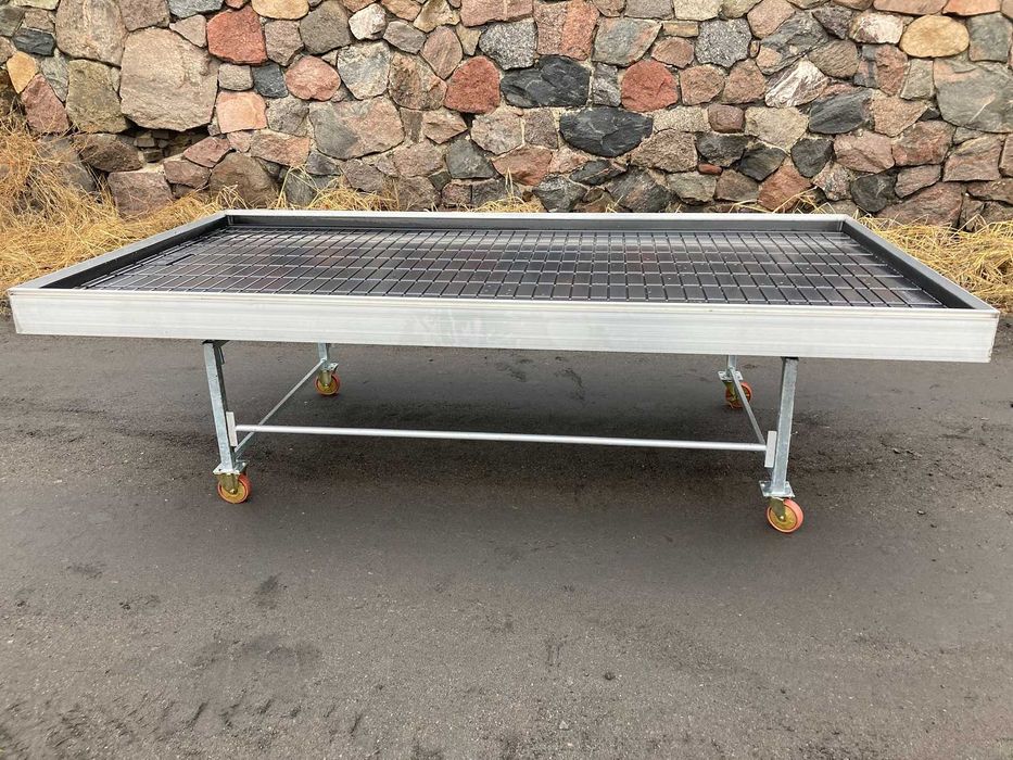 Stół zalewowy 2,93x1,64m na kołach stoły ekspozycyjne do kwiatów