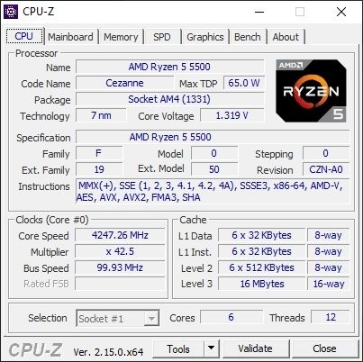 Процессор Ryzen 5 5500 (коробка + кулер)