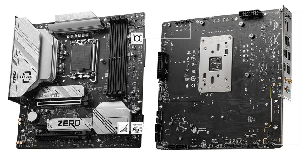 MSI B650M Project Zero (AM5) — DDR5 — mATX — impecável, com caixa