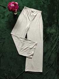 Luźne spodnie szerokie nogawki wysoki stan Boohoo S 36