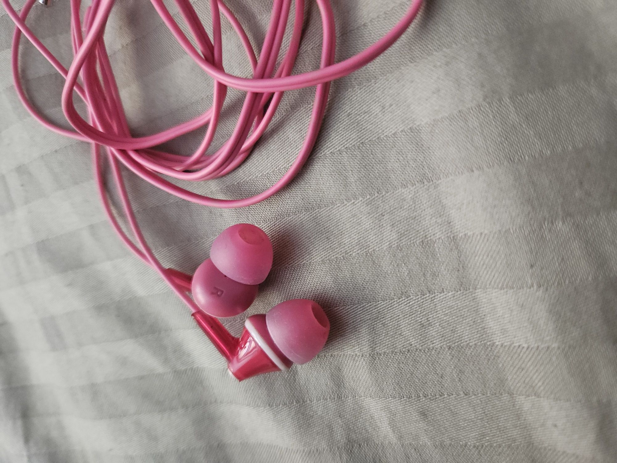 Słuchawki przewodowe przewod kabel różowe panasonic