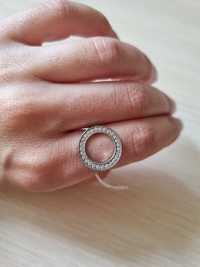 Серебряное кольцо цирконий, розовый кварц, лунный камень, серьги конго