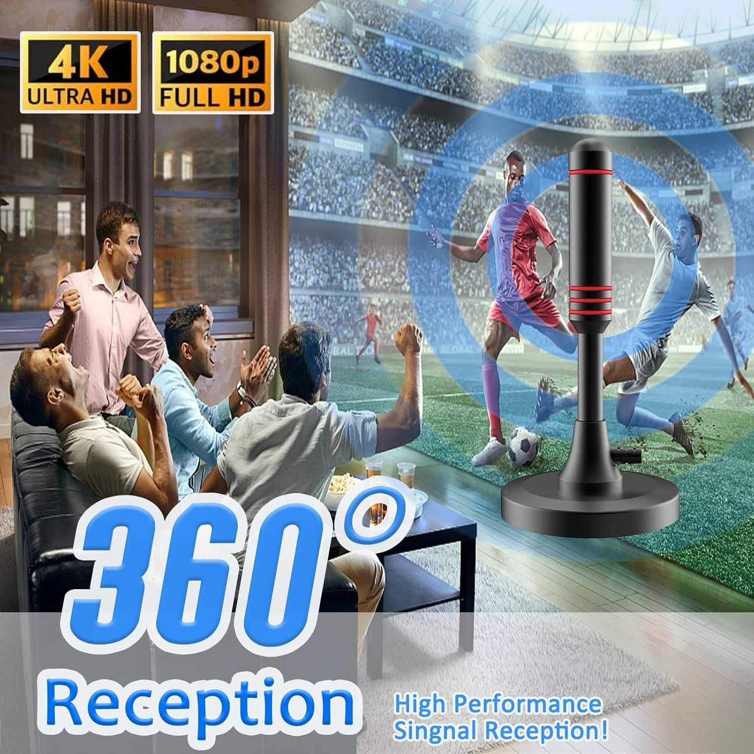Antena DVB-T/DVB-T2 ze wzmacniaczem