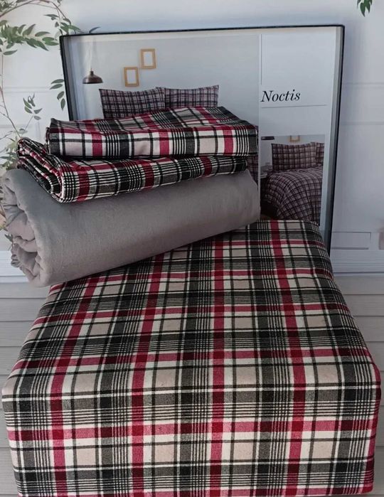 Теплий. Євро комплект постільної білизни з Фланелі.  Туреччина.