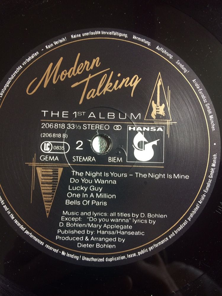 Modern Talking pierwszy album The first album kolekcjonerska winyl