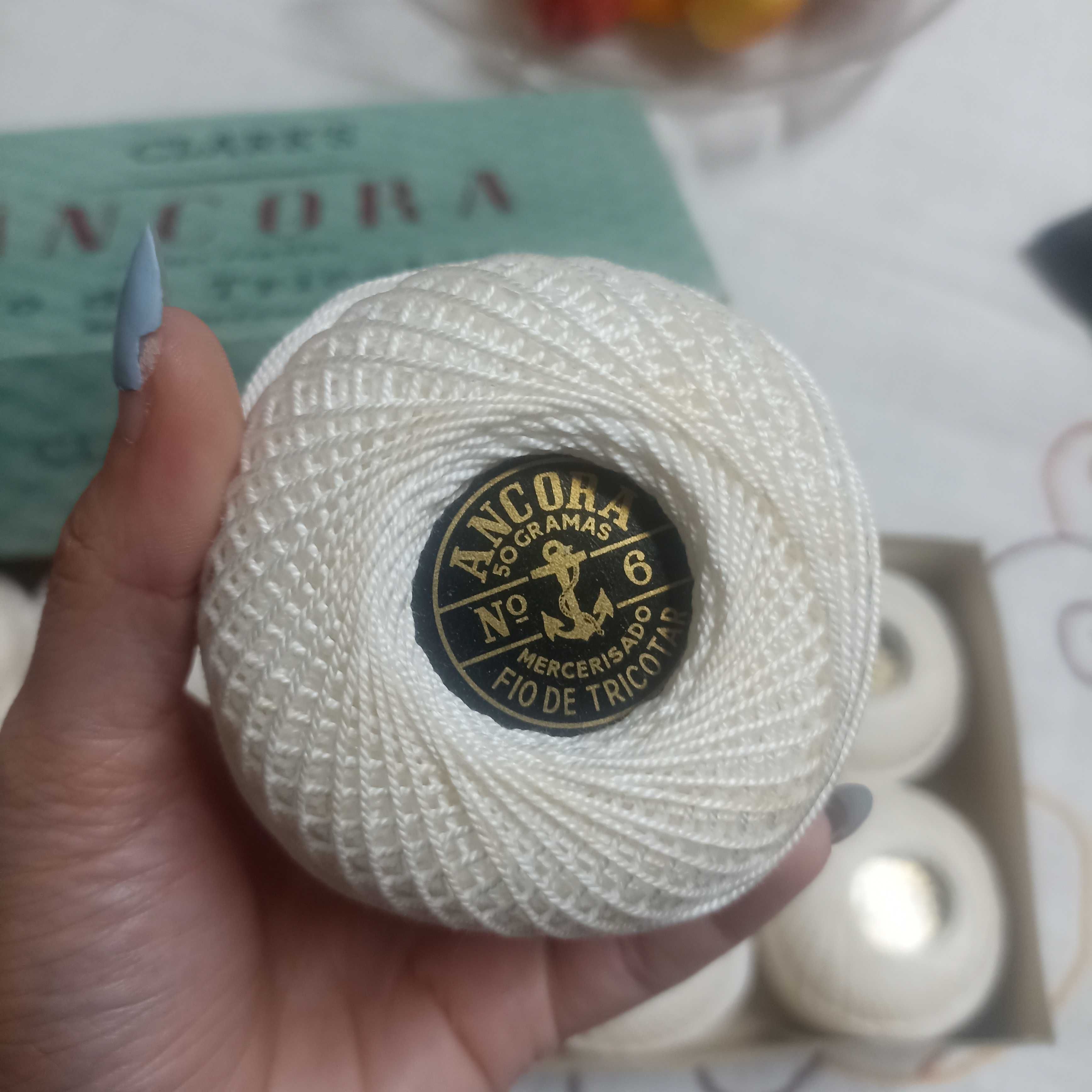 caixas de fio de tricotar âncora n°6