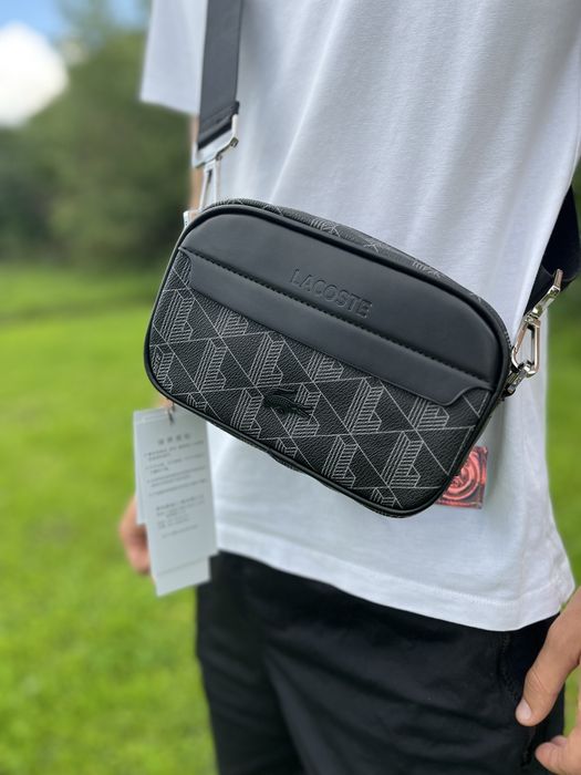 Сумка Lacoste monogram Чоловіча Сумка Лакоста