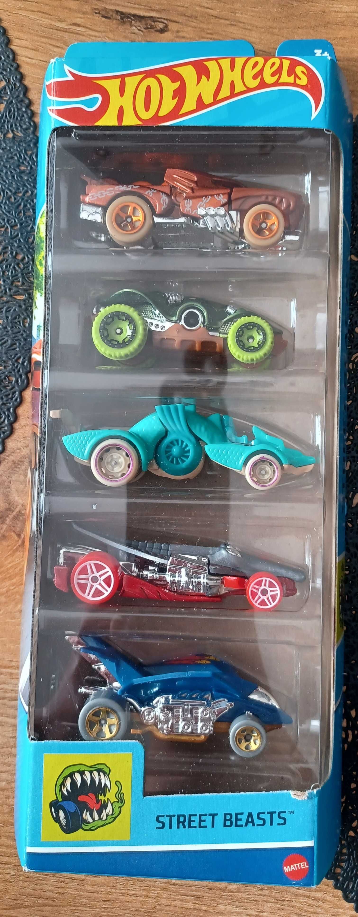 Nowy zestaw autek Hot wheels Street Beasts 5 pak samochodziki