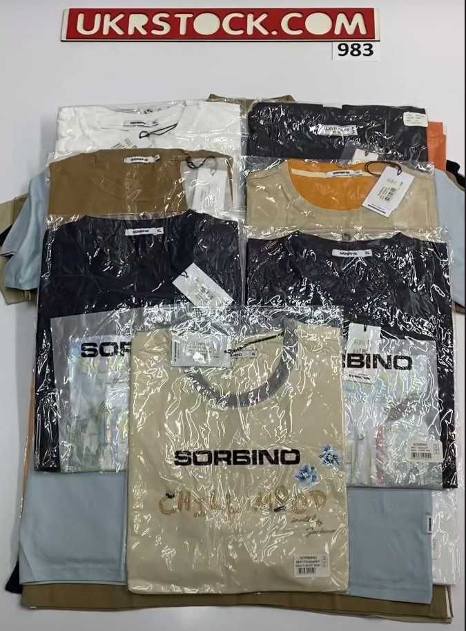 Футболки чоловічі Sorbino, сток оптом футболки, мужские футболки оптом