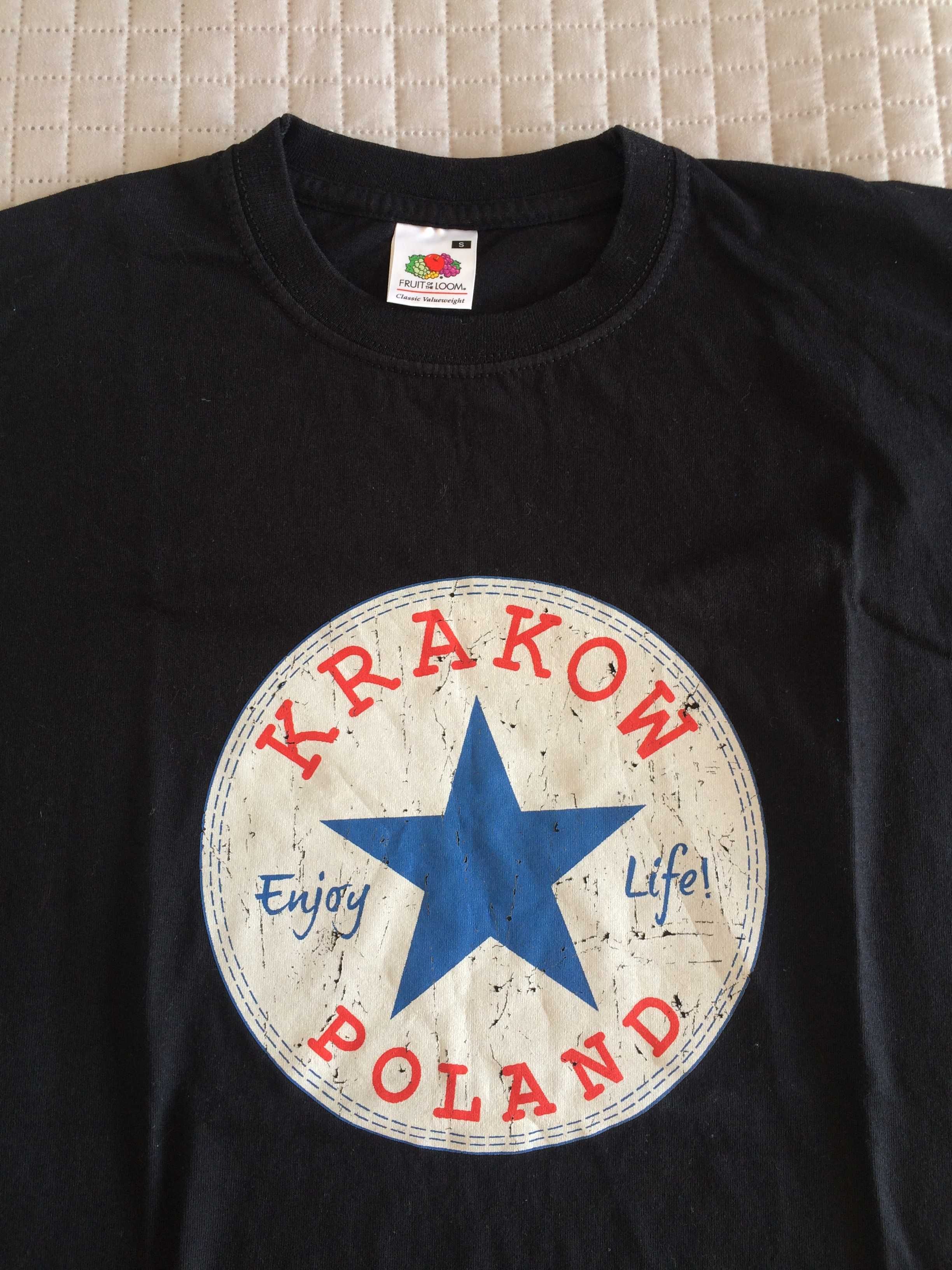 Kraków. Poland. Enjoy Life! czarny T-shirt