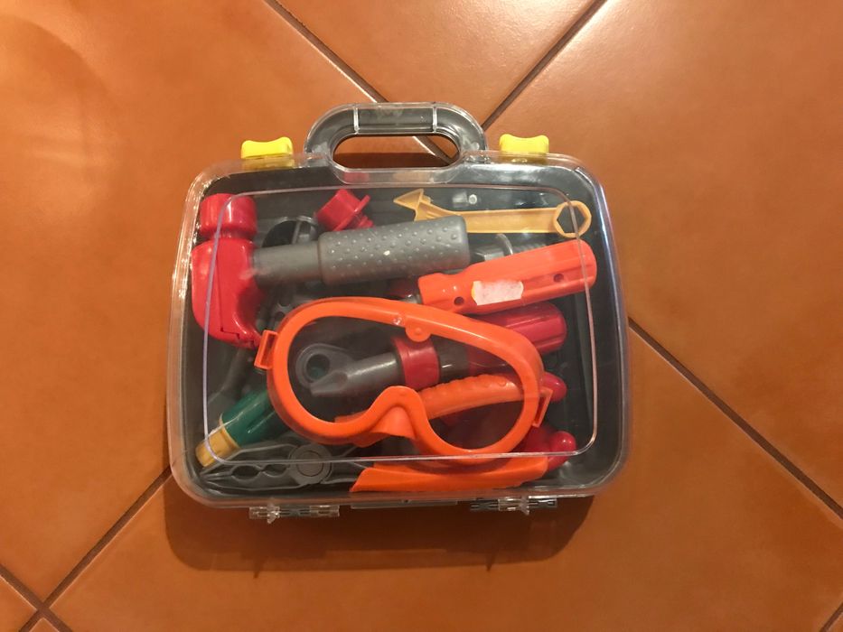 Mala ferramentas de plástico para crianças