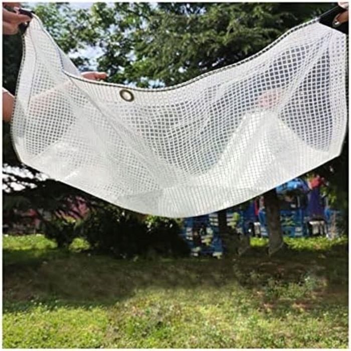 PLANDEKA BIAŁA 8x10m 100g Przezroczysta zbrojona UV Wodoodporne