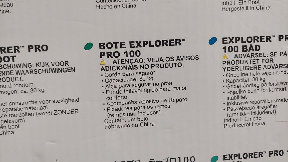 Barco insuflável, para duas pessoas
