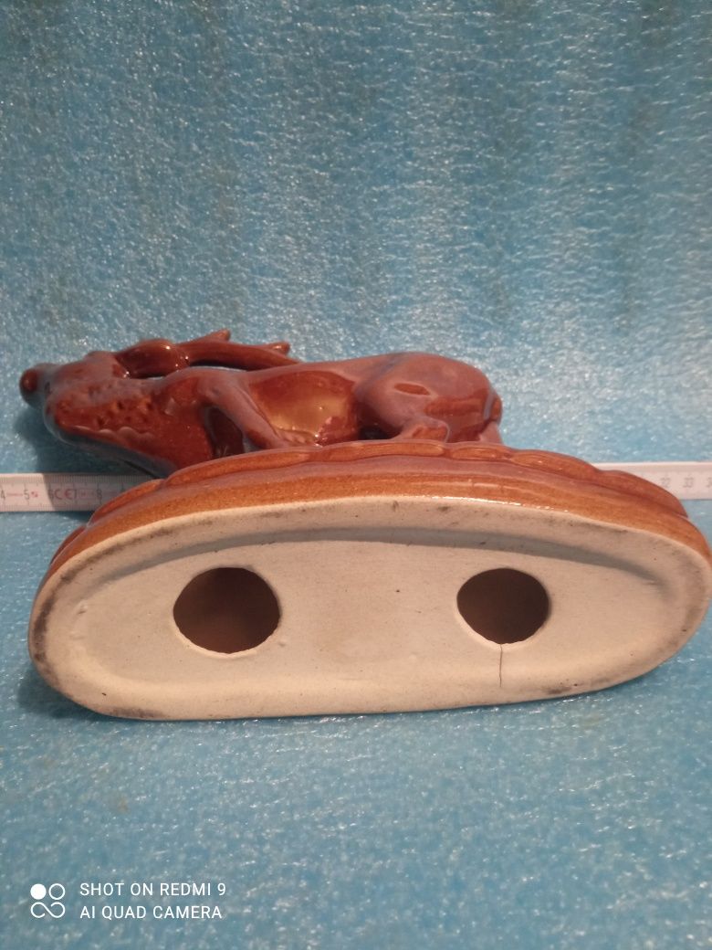 Jeleń z porcelany prl