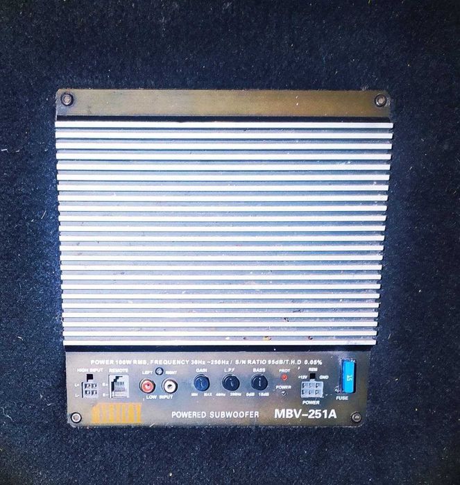 Автомобильный сабвуфер активный(с усилителем) Mystery MBV-251A