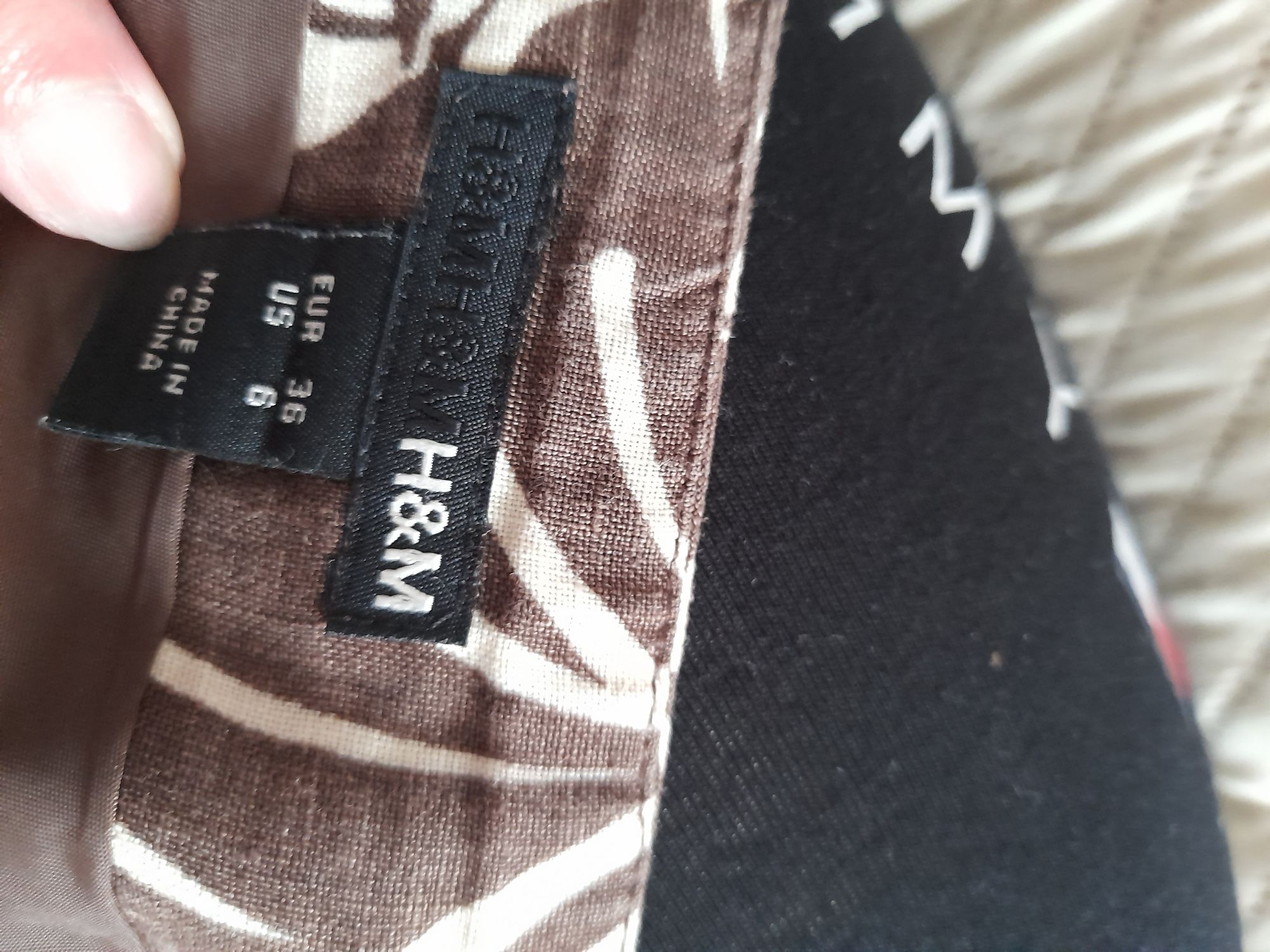 Spódnica lniana 100%, H&M, rozm 36/38