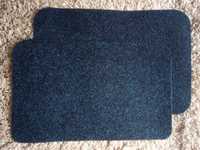dywanik chodnik  wycieraczka 2 szt niebieski z czarnym antypoślizgowy