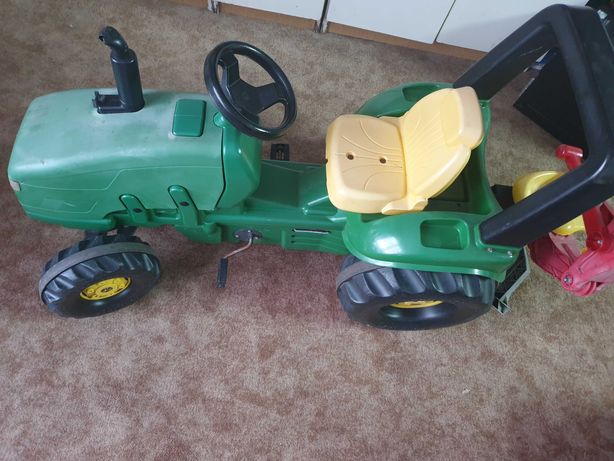 Rolly toys john deere x-trac traktor na pedały+koparka łyżka