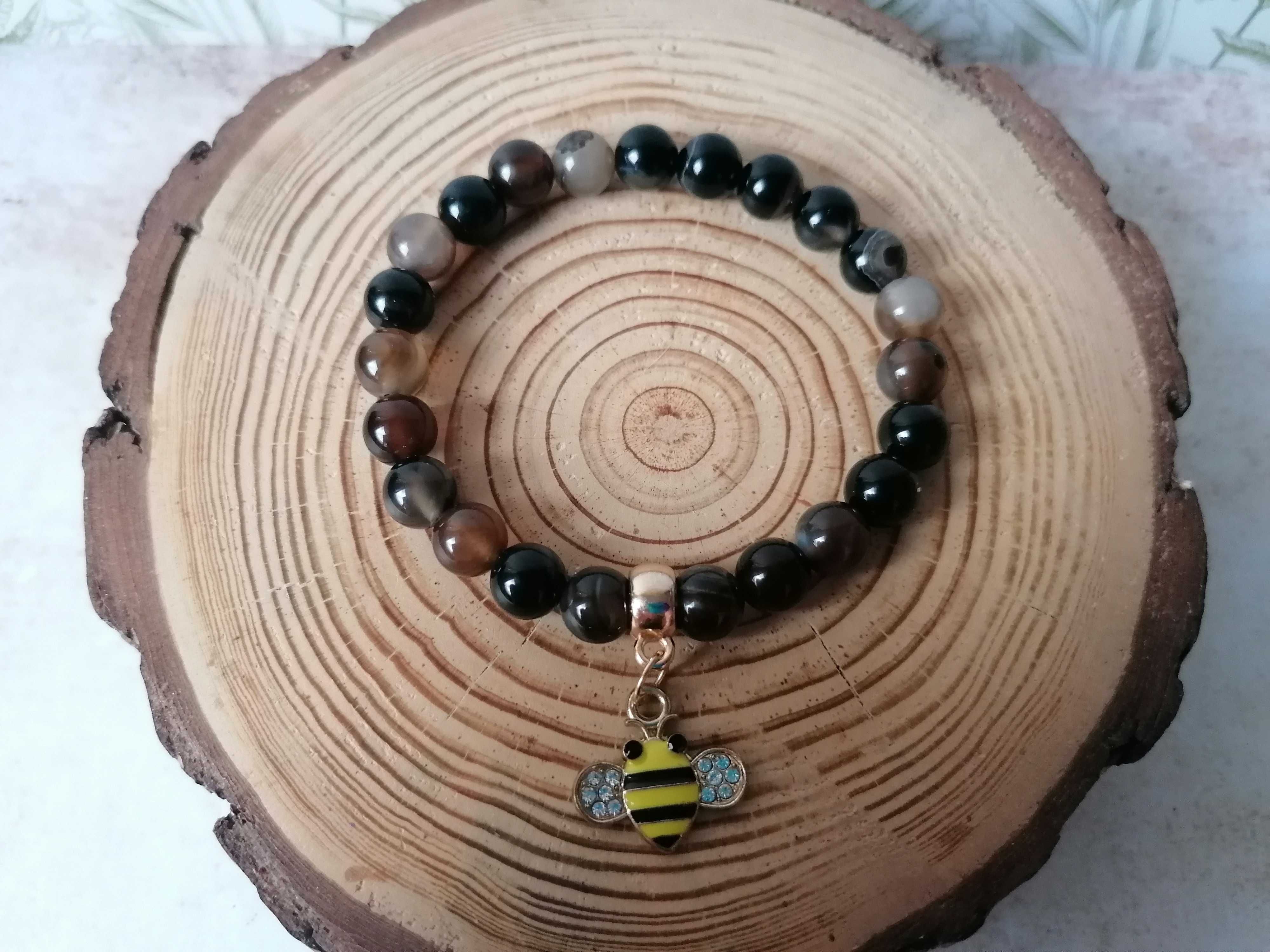 Handmade Bransoletka kamienie naturalne AGAT